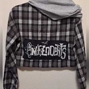 Upcycled patch flannel